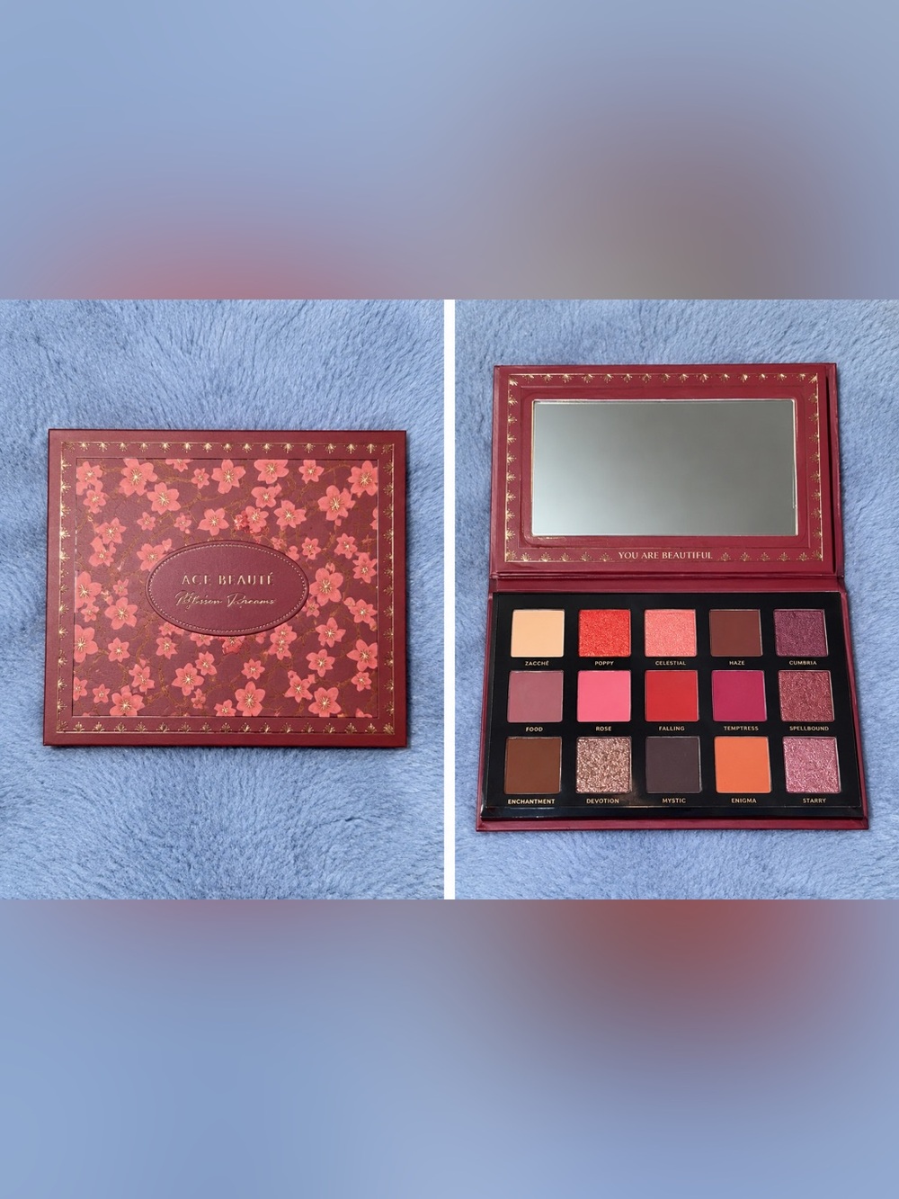 Ace Beaute Blossom Eyeshadow Palette — Pink, Rose, Coral & Plum Shades